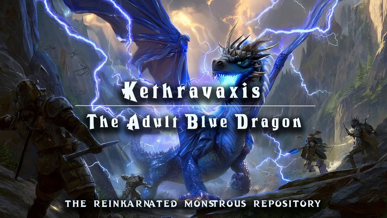 Kethravaxis - The Adult Blue Dragon